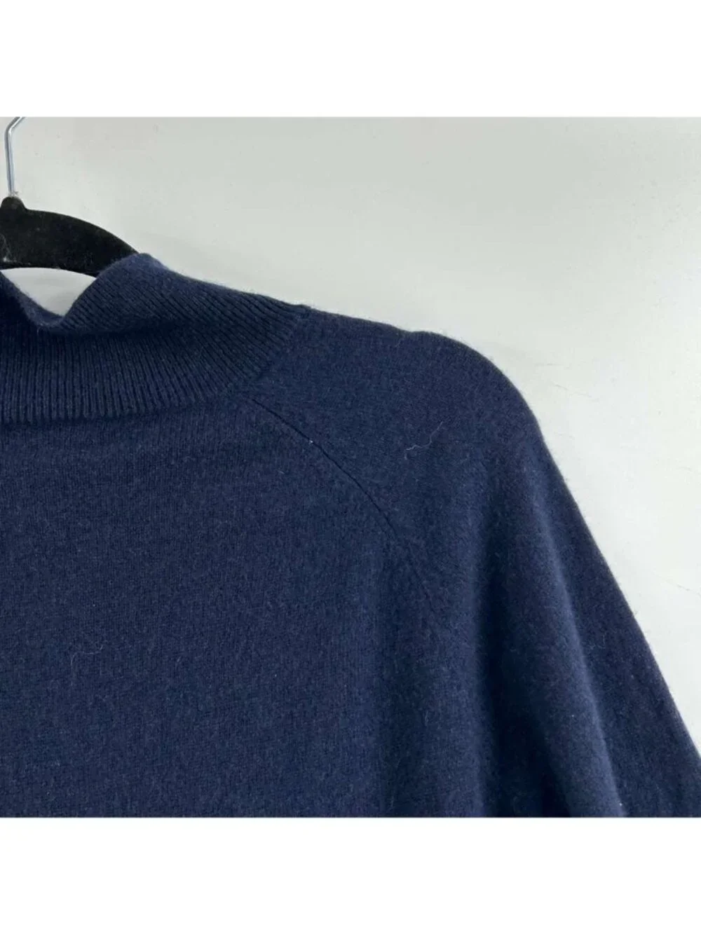 Crewcuts by J. Crew Sweater Youth Size 14 Blue 100% Cashmere 1/2 Zip Mock Neck